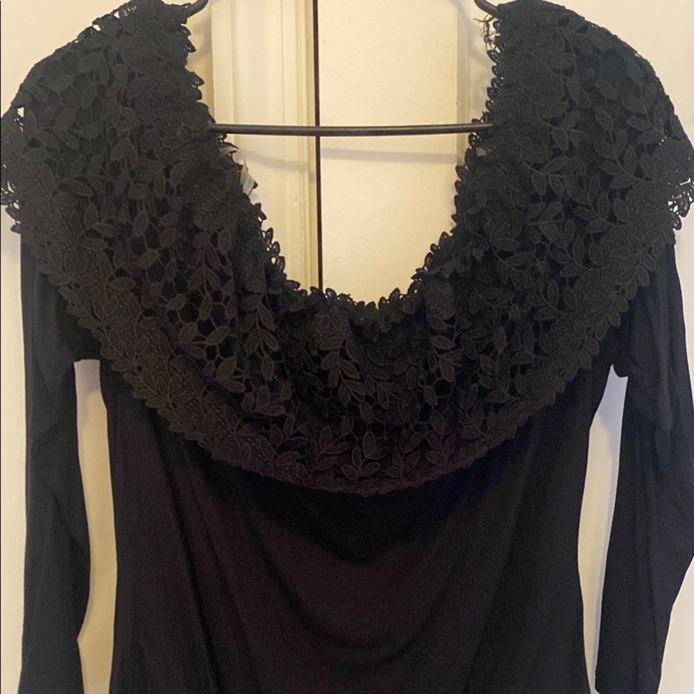 Elegant beautiful Black Lace body suit